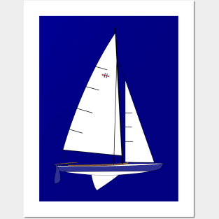 Hampton One Design Sailboat Posters and Art